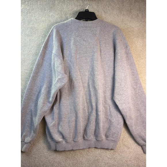 Habitat Wilderness Sweatshirt Mens XL Gray Henley Wolf Moon Embroidered Pullover - Picture 3 of 8